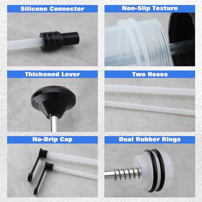 Fluid Extractor 500cc Oil Extractor Pump Fluid Pump for Automotive Applications, Fluid Syringe Pump Manual Suction Vacuum Fuel Car Transfer Siphon Pump for Cars Brake Fluid Removal Oil Change - size: 500CC