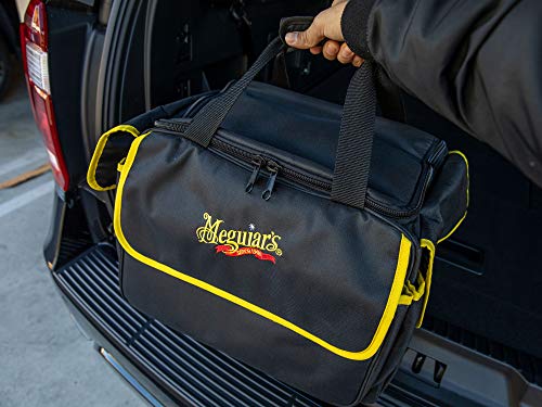 Meguiar's Detailing Bag - Premium Car Bag and Detailing Supply Organizer - Portable for All Your Favorite Supplies, Black
