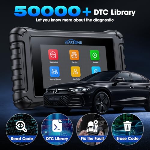 4 Systems OBD2 Scanner UR600 ABS SRS Engine Transmission Car Code Reader with 50 Services Bidirectional Test of 4 Systems Battery Test ECU Coding Diagnostic Scan Tools Lifetime Free Upgrade