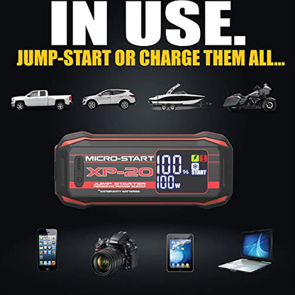 Antigravity Batteries 2000A Jump Starter – 12V Lithium Battery Booster Pack, Portable Jump Box, for up to 10.0L Gas & 8.0L Diesel Engines
