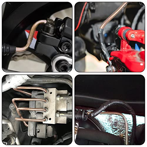 MuHize 3/16" Brake Line 25Ft - Copper Nickel Non-Magnetic Brake Tubing with 16 Braking Fittings, Fit Chevy Silverado/Jeep Wrangler - color: Copper-nickle