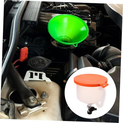 INOOMP Coolant Funnel Kit with Valve Spill Auto Radiator Filling Plastic Oil Funnel Kit for Car Models Easy Operation for Clean Coolant Handling