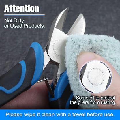SPEEDWOX 6-Piece Mini Pliers Set - Needle Nose, End Cutting, Bent Needle Nose Diagonal, Long Nose and Linesman Pliers For Jewelry Making Beading,Craft Making Electronic Repair with Carrying Pouch - style: 6PCS A Set