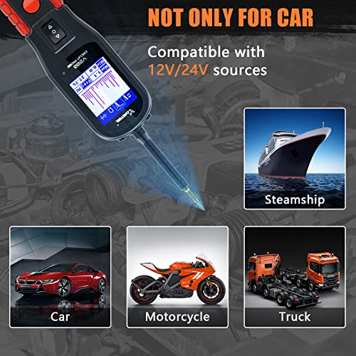 VDIAGTOOL V200 Automotive Circuit Tester, Power Circuit Probe Tool, 12-24V Electrical Short Open Breaker Circuit Finder, AC/DC Current Resistance, Duty Cycle, & 20FT Extension Cord, for 99% Cars