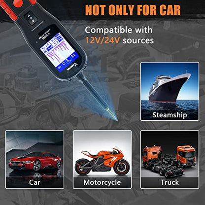 VDIAGTOOL V200 Automotive Circuit Tester, Power Circuit Probe Tool, 12-24V Electrical Short Open Breaker Circuit Finder, AC/DC Current Resistance, Duty Cycle, & 20FT Extension Cord, for 99% Cars