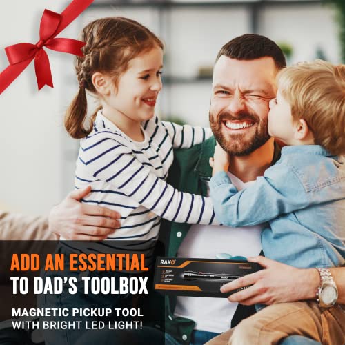 RAK Magnetic Pickup Tool Gifts for Men - Telescoping Magnet with LED Flashlight and 22 Inches Extendable Neck, Cool Gadgets Mechanic Tool, Holiday Gifts for Men, Dad, Husband, Grandpa, Handyman - style: Magnetic Pickup Tool