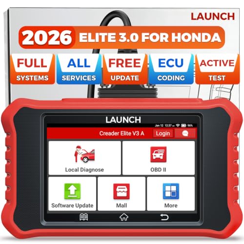 2026 LAUNCH Creader Elite V3.0 fit for Honda Acura Bi-Directional Scan Tool, Full System OBD2 Scanner, All Reset Service Code Reader, AUTOVIN, ECU Code, Battery Registration, Lifetime Free Update