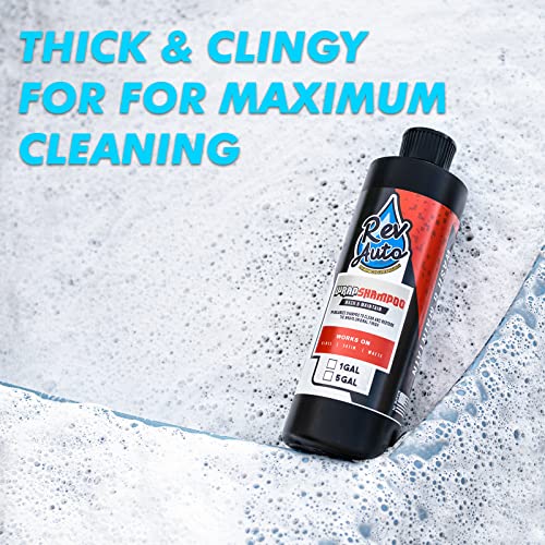 Rev Auto Wrap Shampoo – pH Balance High Foaming Soap For All Vinyl Wrap Finishes | Wrapped Vehicle Maintenance Soap | pH Neutral Wrap Car Wash Soap (1 Gallon) - size: 128 Fl Oz (Pack of 1)