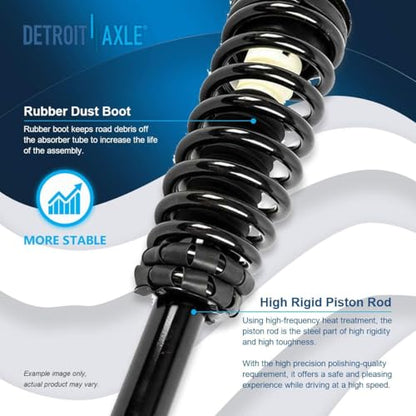 Detroit Axle - Front Steering Knuckles & Wheel Hub Bearings Struts Rear Shock Replacement for Ford Fusion Mercury Milan 2.5L - size: 6AQU47655/ strut shock sway kit