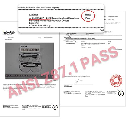MORK&SUKY Safety Glasses Fit Over Prescription Eyeglasses, ANSI Z87 Certified,Anti-Fog Eye Protection for Men and Women. - color: Black/Gray