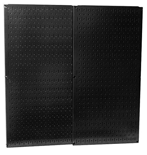 Wall Control 30-P-3232B Black Metal Pegboard Pack - (2) 32" Tall x 16" Wide Black Pegboards - color: Black