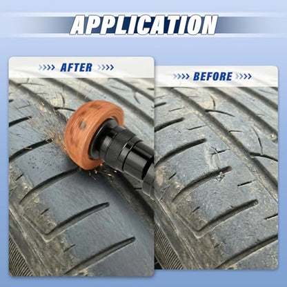 MEANLIN MEASURE Air Tire Repair Polish Patch Tools Include 2500rpm Low Speed Air Tire Buffer Tire Inner Liner Scrapper Patch Roller Tungsten Steel Buffing Wheel 42mm 55mm for Tire & Rubber Maintenance