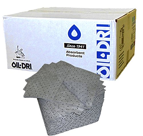 Oil-Dri L90907 15" W x 19" L Universal Heavy Weight Bonded Perforated Pads (50 Mats/Box) - size: 50 Pads/box, style: Heavy Weight