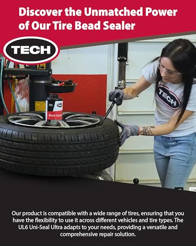 TECH Tire Bead Sealer, 1 Quart – Stops Leaks Between Rim and Edge, Fills Gaps for Old or New Wheels, Compatible with Tubeless Sealants, Solution for Reliable Leak Prevention and Repairs