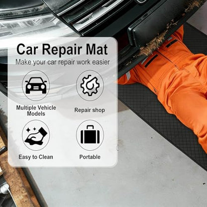 Rolling Creeper Mat, 60"x28" Under Car Repair Pad with Storage Bag, Foldable Low-Profile Mechanics Mat for SUVs, Trucks & Low Clearance Cars, Waterproof & Easy Clean Garage Floor Magical Rolling Mat