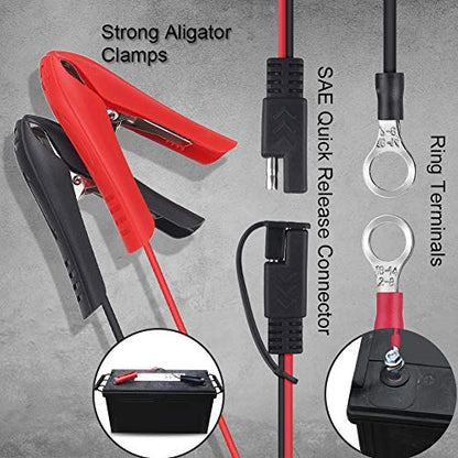 5A 12V Automatic Smart Battery Charger Automotive Maintainer 7-Stages Trickle for Deep Cycle Car Marine Trolling Motor Boat Truck Lawn Mower RV AGM with Terminal Cleaning Brush