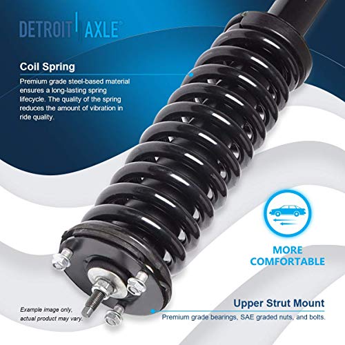 Detroit Axle - 2 Front Struts for 1995-2004 Toyota 4WD Tacoma | 1998-2004 Tacoma 2WD PreRunner - Exc. Crew Cab Complete Struts w/Coil Spring 1996 1997 1999 2000 Replacement Strut Shock - size: 171352L_171352R-DA/PAIR