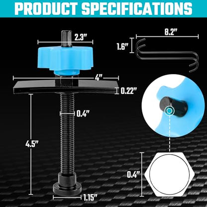 DURATECH Heavy Duty Caliper Piston Compressor Tool, Brake Pad Spreader with 2PCS Brake Caliper Hangers,Brake Piston Compressor Tool for Most Cars and Light Trucks - size: heavy duty