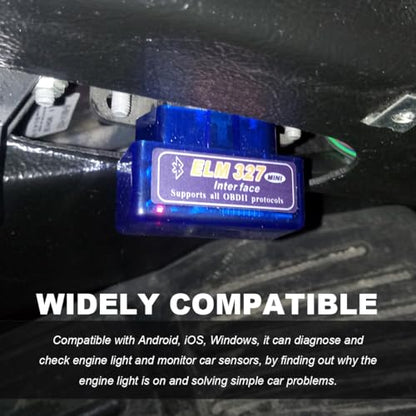 KVAEY 2 PCS OBDII Car Auto Diagnostic Scanner, ELM327 Automotive Bluetooth Scan Tool and Code Reader, Professional Car Bluetooth Engine Fault Code Reader, Universal Car Accessories (2 PCS) - color: Blue, size: 2 PCS