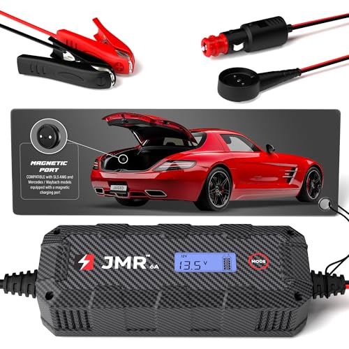 JMR 12V Battery Charger for Mercedes-Benz, Magnetic Port, No Lithium Mode | Trickle Charger Conditioner Maintainer For SLS AMG - color: Magnetic Port, size: No Lithium Mode