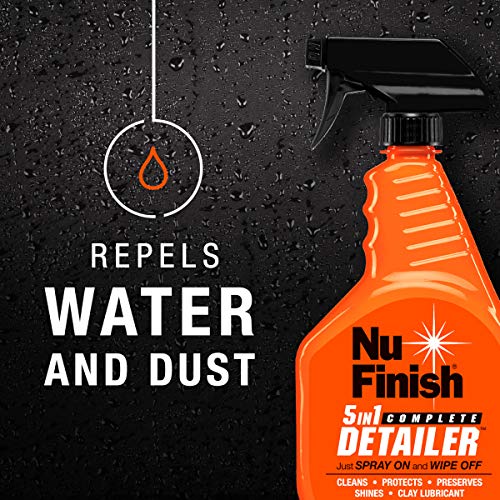 5-in-1 Complete Detailer Spray with Towel by Nu Finish, Preserves and Protects Car Detailing, Includes 1 Microfiber Towel, 22 Oz Spray - style: 5-in-1 Detailer Spray with Towel