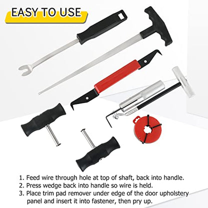 7PCS Windshield Removal Tool Kit | Automotive Wind Glass Remover Hand Tool,Windscreen Remover Set for Classic Vintage Car