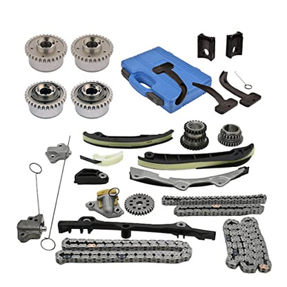 Engine Timing Chain VVT Gear Tool Kit Replacement for 2011-2015 Chrysler Jeep Dodge Ram 3.6 Pentastar 5184352AF, 5184369AH, 5184370AH