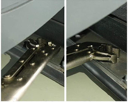 12Inch Extended Long Locking Vise Grip Pliers Set, Straight Head / 80 Degrees Head Needle Nose Pliers Set, Fast Release Design, CRV Steel