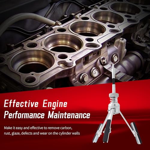 7PCS Cylinder Hone Tool Set, Adjustable Engine Cylinder Honing Grinding Tool for 3/4" to 7" Cylinders, Engine Piston Servicing Tools with 1-1/8", 3", 4" Replacement Honing Stones 220 Grit - size: 7pc Set