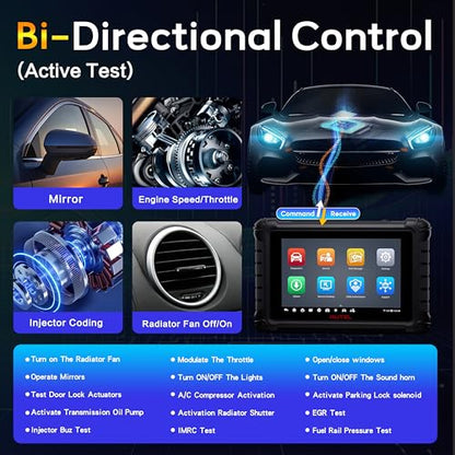 Autel MaxiCheck MX900 OBD2 Scanner,Bidirectional Scan Tool, All System Diagnose for Cars, Same as MaxiCOM MK900 MK900BT, Up of MK808 MX808, 40+ Services, 3000+ Active Tests, CAN FD/DoIP, FCA