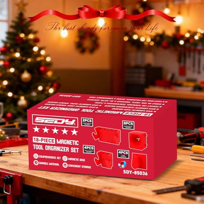 18PCS Magnetic Tool Organizer Set, Includes 8 Screwdriver Holders, 2 Large Wrench Organizers, 4 Small Wrench Organizers and 4 Pliers Racks for Toolbox, Garage and Workshop Storage, Tools Not Included - style: New Version-18PC Magnetic Kit