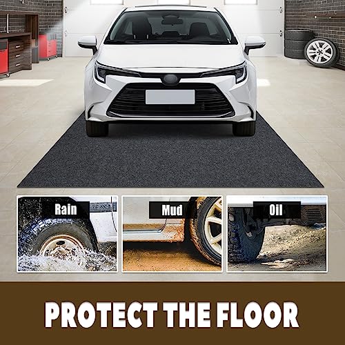 Oil Spill Mat, 60" x 72", Garage Floor Mat Under ATV, Waterproof/Durable/Non-Slip TPR Backing, Reusable Absorbent Pad, Charcoal - size: 60" x 72"