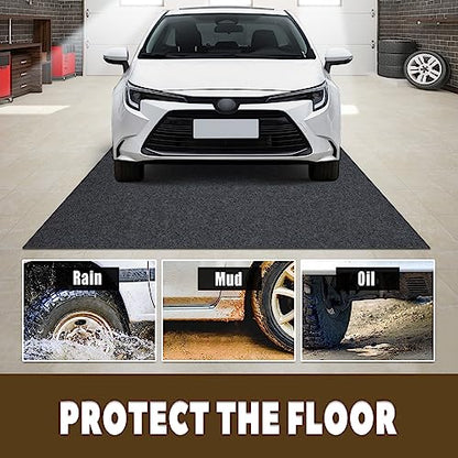 Oil Spill Mat, 60" x 72", Garage Floor Mat Under ATV, Waterproof/Durable/Non-Slip TPR Backing, Reusable Absorbent Pad, Charcoal - size: 60" x 72"