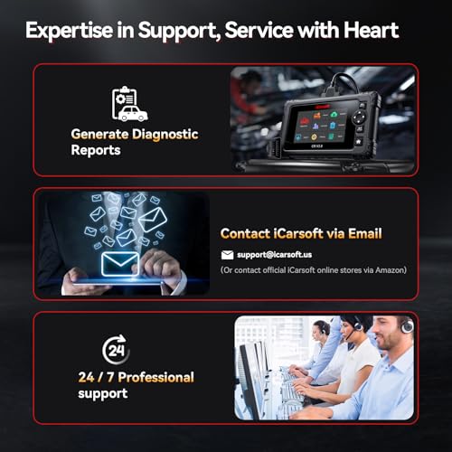 iCarsoft CR V3.0 (2026) Scan Tool Bidirectional OBD2 Scanner Diagnostic Tool for All Cars, 45 Reset,All System Diagnose, 4000+ Active Test, Battery Test-Customizable Diagnosis for 10 Car Brands - style: For All Cars