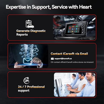 iCarsoft CR V3.0 (2026) Scan Tool Bidirectional OBD2 Scanner Diagnostic Tool for All Cars, 45 Reset,All System Diagnose, 4000+ Active Test, Battery Test-Customizable Diagnosis for 10 Car Brands - style: For All Cars