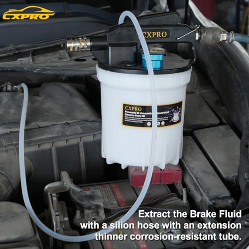 24PCS Brake Bleeder Kit, Vacuum Brake Bleeder Kit | 2L Brake Fluid Extractor and 1L Refilling Bottle, Pressure Clutch Bleeder Kit with 19 Adapters