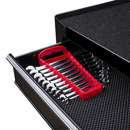 Max Torque 10-Piece Premium Metric Combination Wrench Set, Chrome Vanadium Steel, Long Pattern Design | Include Metric Sizes 6, 8, 10, 11, 12, 13, 14, 15, 17, 19mm with Storage Rack Organizer - size: Metric Set, 10-Piece