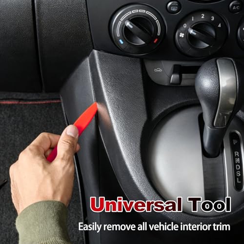 Keze 8 Pcs Auto Trim Removal Tool Kit with Non-Scratch Plastic Pry Tool & Fastener Clip Removal Tool Set for Car Panel Dashboard Door Clips and Upholstery Trim-Red - color: Red-8 Trim Removal Tool Set