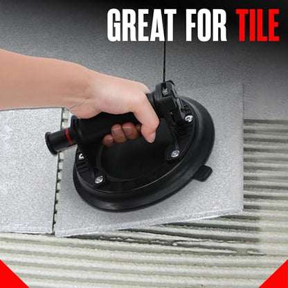 Houseables Heavy Duty Glass Suction Cups for Lifting, Vacuum Suction Cup Handle, Glass & Tile Lifter for Moving Large Glass, Tile, Mirrors, Windshields, Table Tops & Dent Pulling