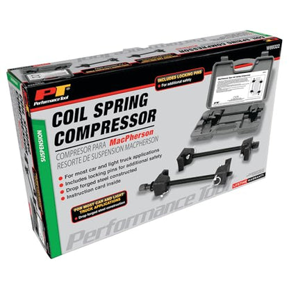 Performance Tool W89322 Professional Strut Spring Compressor with Locking Pins for Most Automotive and Light Truck Applications, Drop Forged Steel - style: Limited Access Spring Compressor