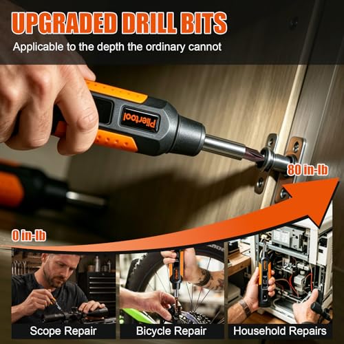 42Pcs Preset Torque Screwdriver Wrench Driver Set 10-80 Inch Pound | 1/4” Drive Torque Wrench Screwdriver Set with S2 Bits for Maintenance, Tools, Bike Repairing and Mounting