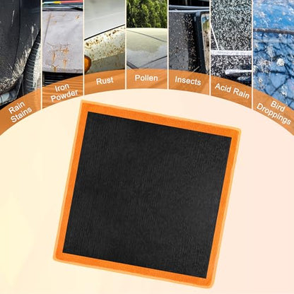 1 Pack Clay Towel 12 x 12 Inch, Clay Bar Towel for Detailing | Clay Decontamination Towel for Car Paint, Reusable Synthetic Clay Bar Towel for Smooth Washing - color: Purple