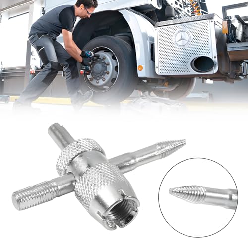 15PCS Car Tire Valve Stem Tool Remover Installation Set, Vehicle Valve Puller Installer with TR412 Stem Cores, Single Head 4-Way Automotive Tire Valve Core Tool Kit, Universal Fit - size: 15PCS