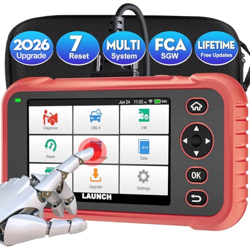 LAUNCH CRP123I V2.0 Elite OBD2 Scanner, 2026 Upgraded Diagnostic Scan Tool with 7 Reset, Oil/SAS/Throttle/Brake/BMS/DPF Reset/ABS Bleeding, Multi System Code Reader, Lifetime Free Update, FCA SGW