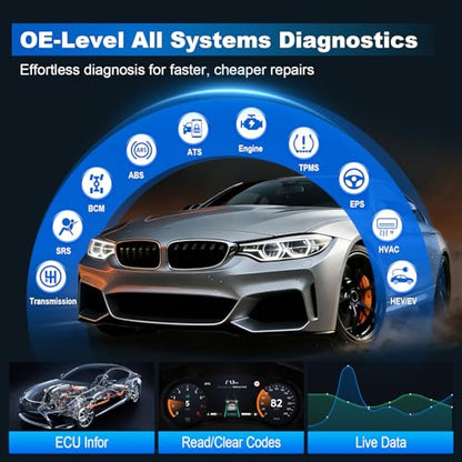 ArtiDiag600 Pro OBD2 Scanner Diagnostic Tool - TOPDON Automotive Scan Tool with Full Systems, Car Code Reader with 9 Reset Services for DIY & Professional, Lifetime Free Update