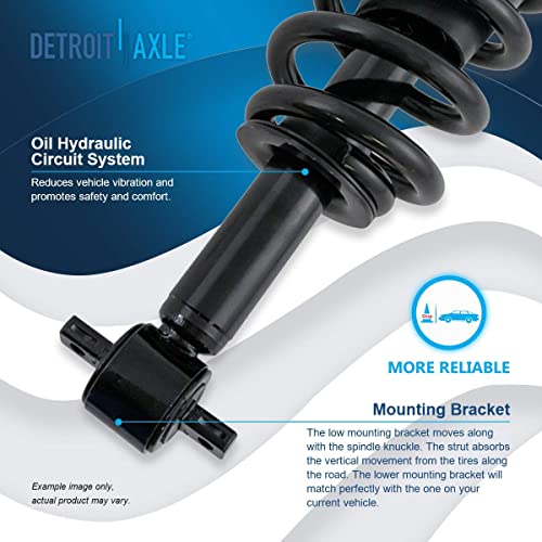 Detroit Axle - 4WD Front 6pc Struts Kit for 2014-2018 Chevy Silverado 1500 | GMC Sierra 1500, Struts w/Coil Spring Sway Bars Rear Shock Absorbers 2015 2016 2017 Replacement Suspension - size: 6AQS47172/Shock Kit