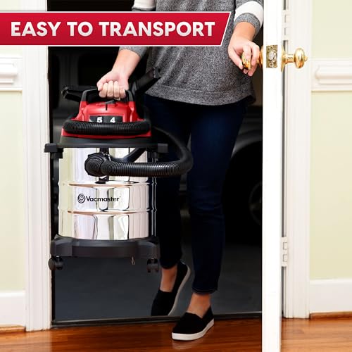 Vacmaster VOC508S 1101 5-Gal 4 Peak HP Stainless Steel Wet/Dry Vac Red - size: 5 Gal