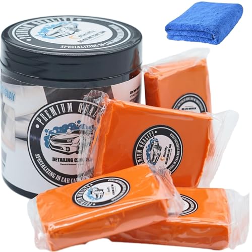 Car Clay Bar Detailing kit - Clay Bars Auto Detailing Premium Grade Magic Clay Bar Kit Car Detailing Kit with Washing and Adsorption Microfiber Towel 4 Pack 100g