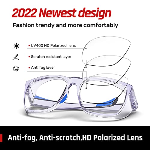 Safety Glasses Anti-Fog Goggles Protective Eyewear Anti Blue Light Protection Glasses For Women And Men - color: Purple