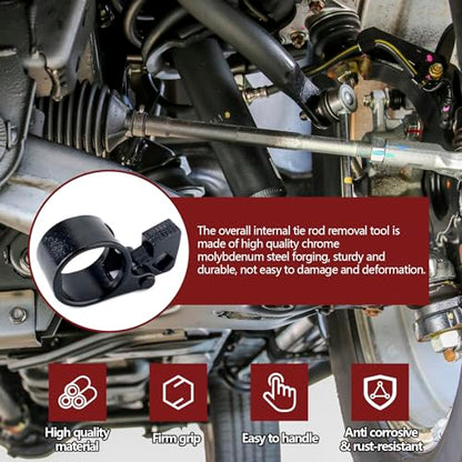 Inner Tie Rod Hex Wrench Repair Removal Tool,27-42mm Universal Tie Rod Puller with 1/2" Square Drive,Inner Tie Rod Tool Removal Kit Compatible with BMW/Mercedes Benz/Honda/Toyota/Ford